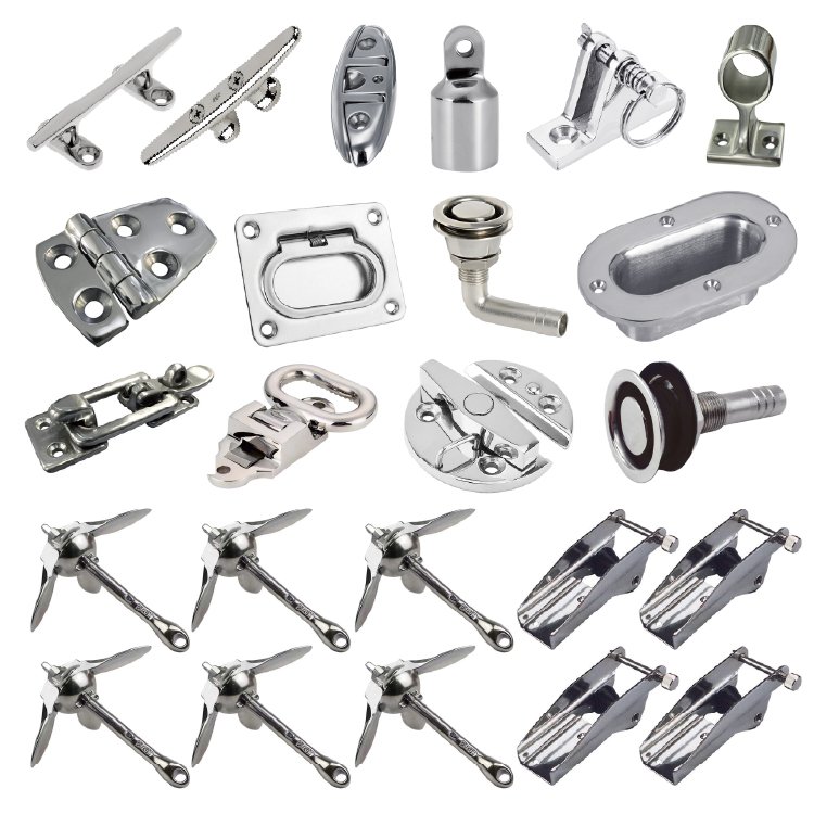 Boat Accessories Marine Hardware Stainless Steel Boat Folding Anchors 2205 Yacht Accessories Mirror Polished